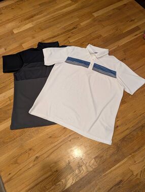 Pebble Beach Dry-Lux Performance Golf Polo Shirts Men's XXL Lot of 2 Colorblock